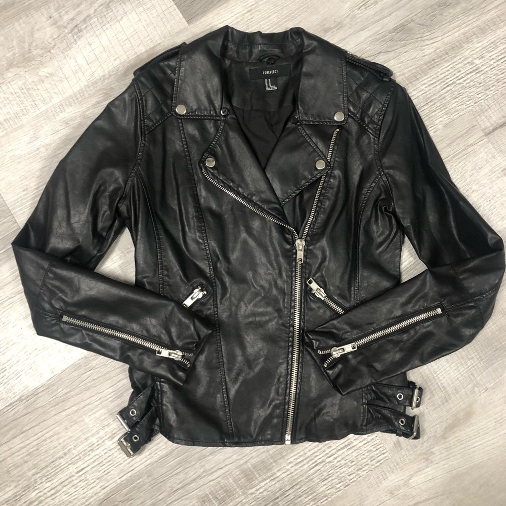 Forever 21 Black Moto Jacket